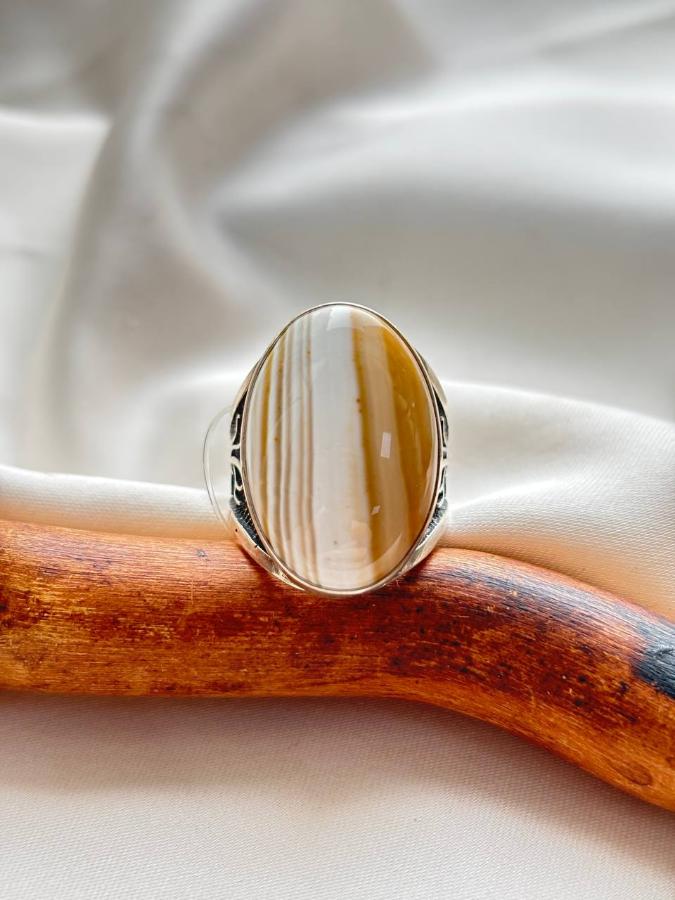 купить Кольцо из серебра с агатом  , фото 2