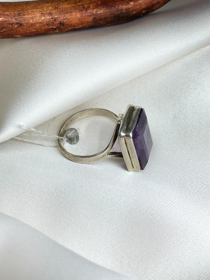 купить Кольцо из серебра с аметистом, 18 размер  , фото 4