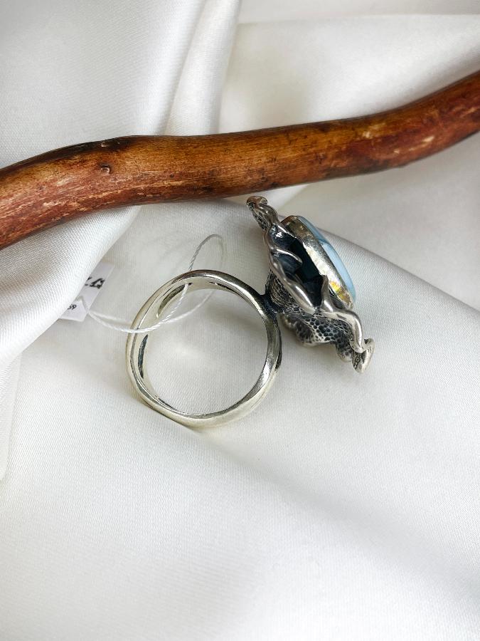 купить Кольцо из серебра с ларимаром,18,5 размер  , фото 4