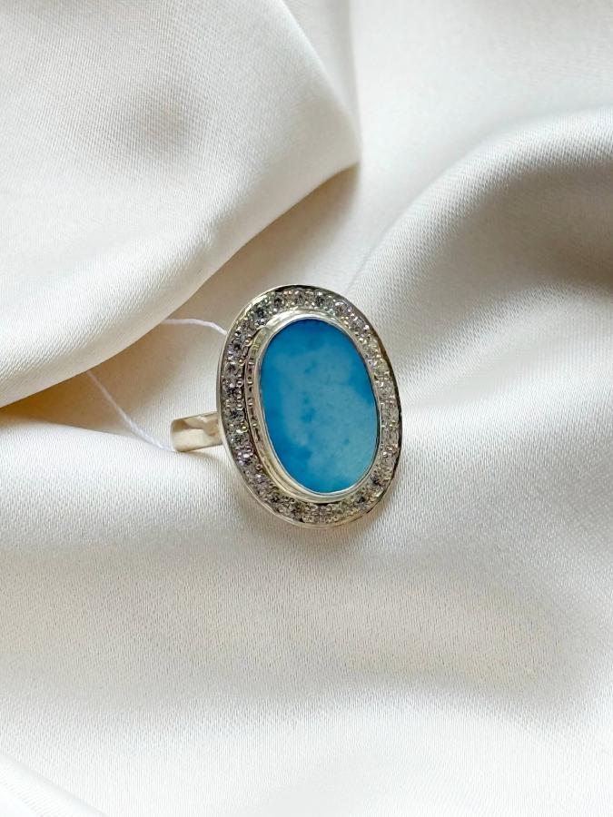 купить Кольцо из серебра с бирюзой,16,5 размер  , фото 1