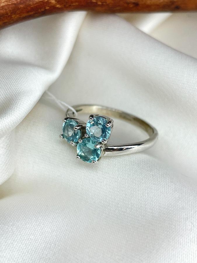 купить Кольцо из серебра с топазом,18 размер , фото 1