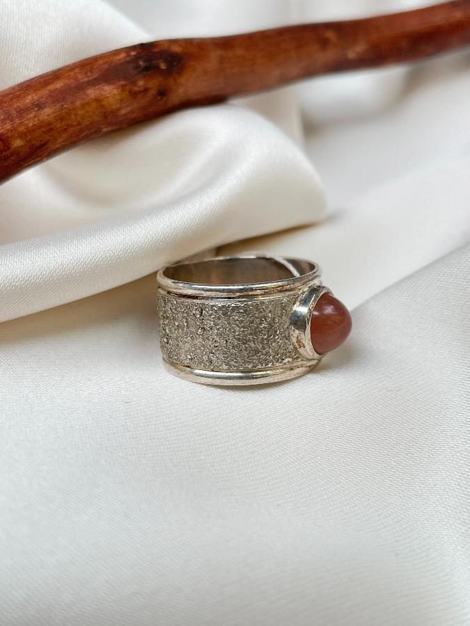 купить Кольцо из серебра с солнечником,17,5 размер , фото 4