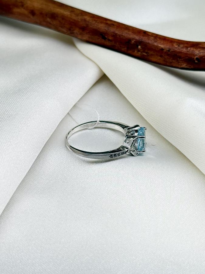 купить Кольцо из серебра с топазом,18,5 размер , фото 3