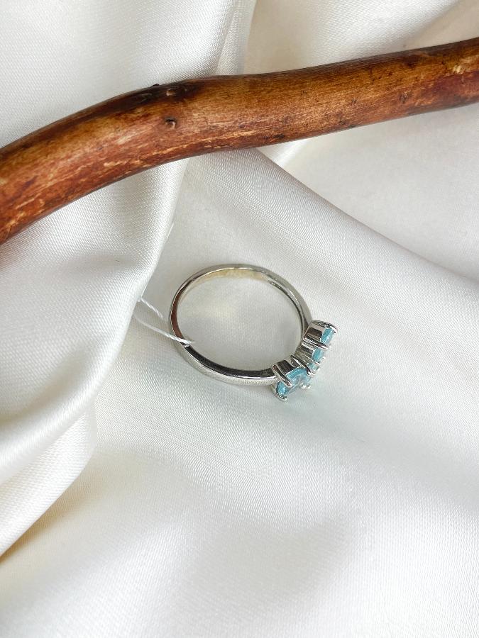 купить Кольцо из серебра с топазом,18 размер , фото 4