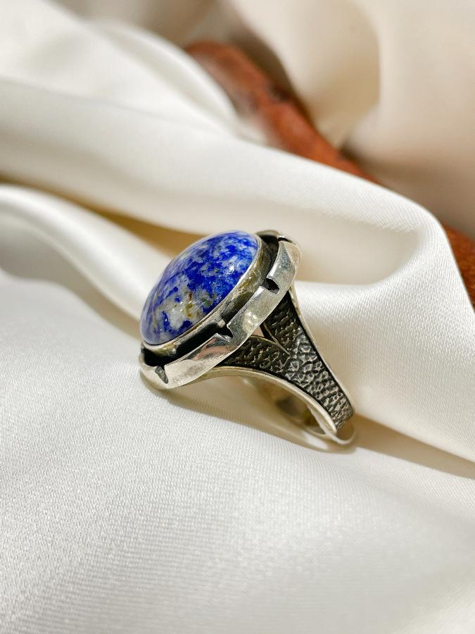 купить Кольцо из серебра с лазуритом,18 размер  , фото 3