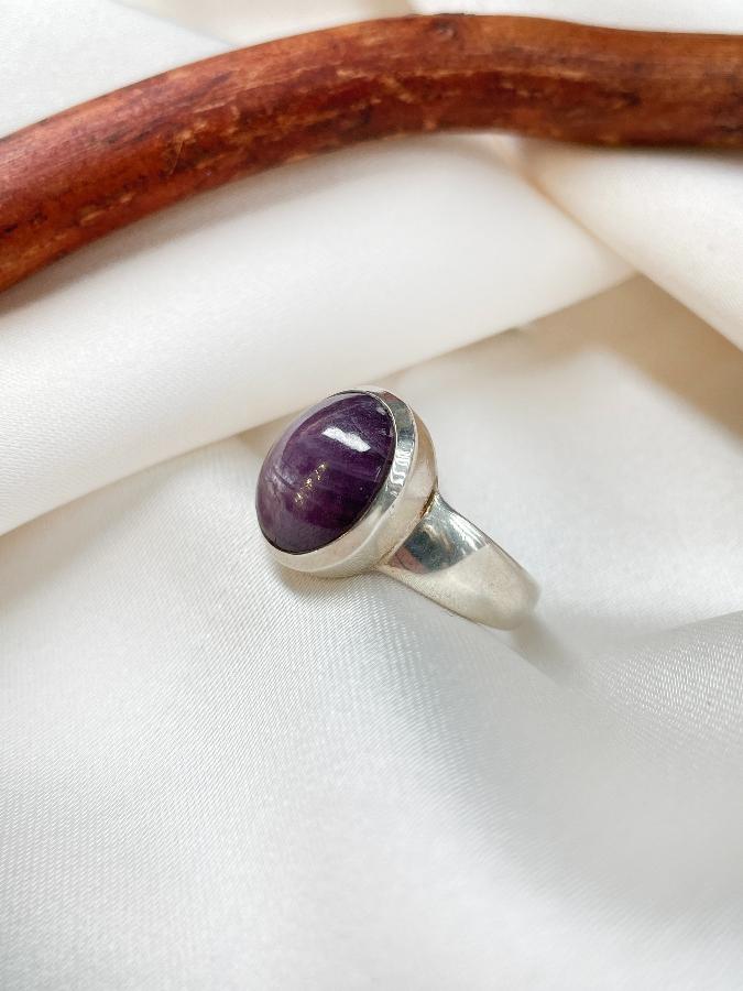 купить Кольцо из серебра с темным рубином,17 размер , фото 3