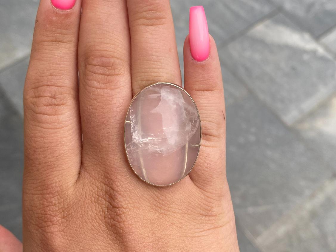 Купить Кольцо с розовым кварцем, 17 размер от магазина В Мире Самоцветов