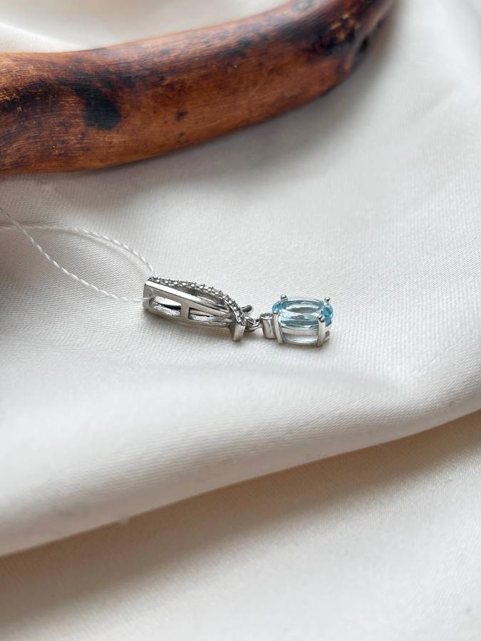 купить Кулон из серебра с топазом и фианитами  , фото 1