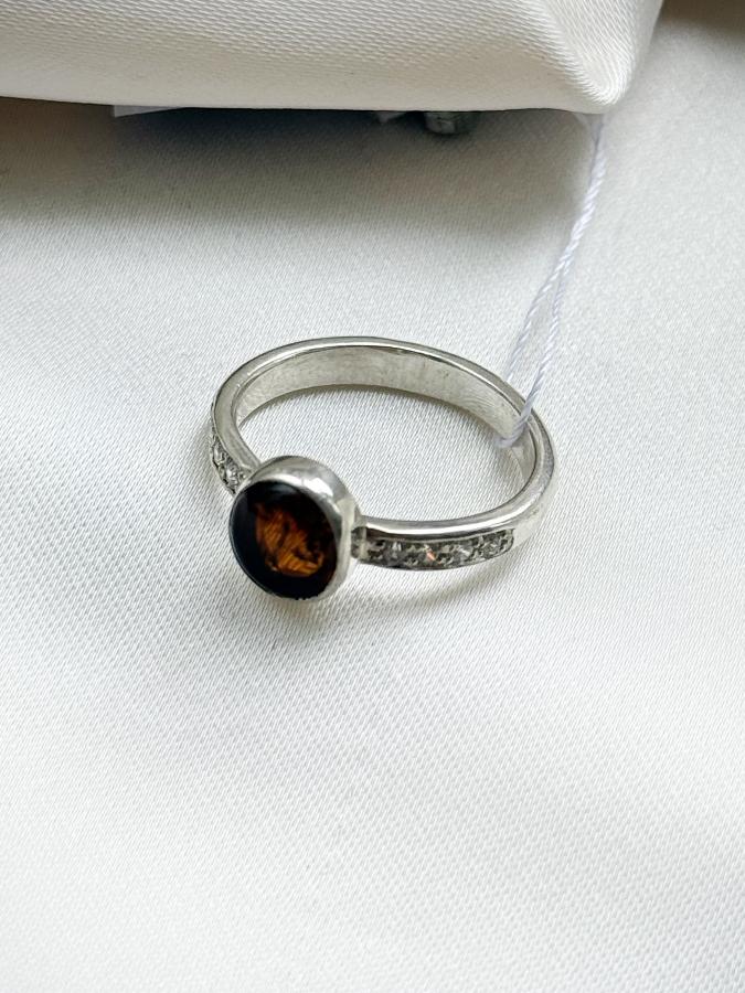 купить Кольцо из серебра с турмалином,16 размер   , фото 1