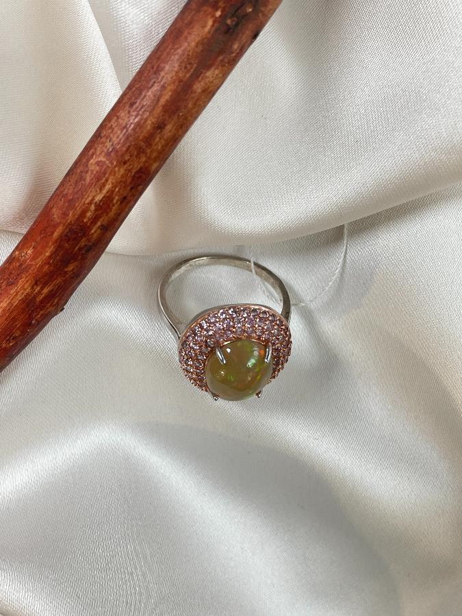 купить Кольцо из серебра с опалом, 18 размер , фото 4