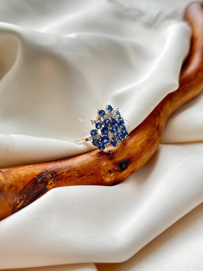 купить Кольцо из серебра с сапфирами  , фото 1