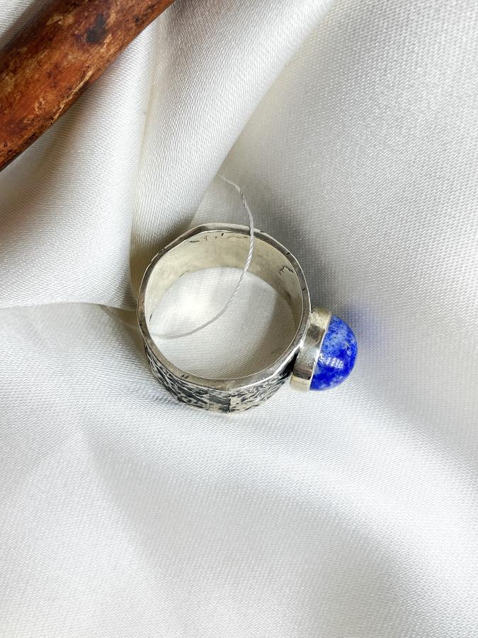 купить Кольцо из серебра с лазуритом,18,5 размер  , фото 3