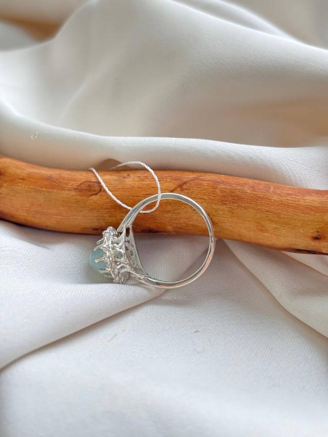 купить Кольцо из серебра с аквамарином  , фото 2