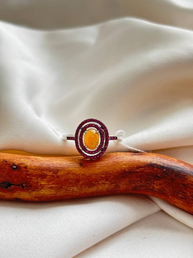 купить Кольцо из серебра с благородным опалом  , фото 3