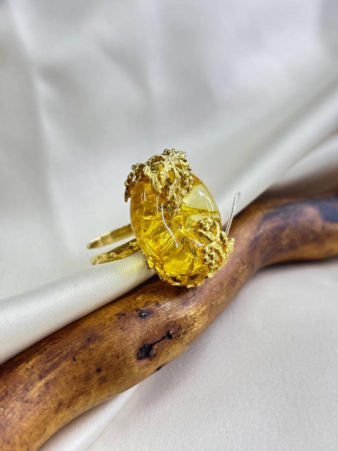 купить Кольцо из серебра с янтарем , фото 1