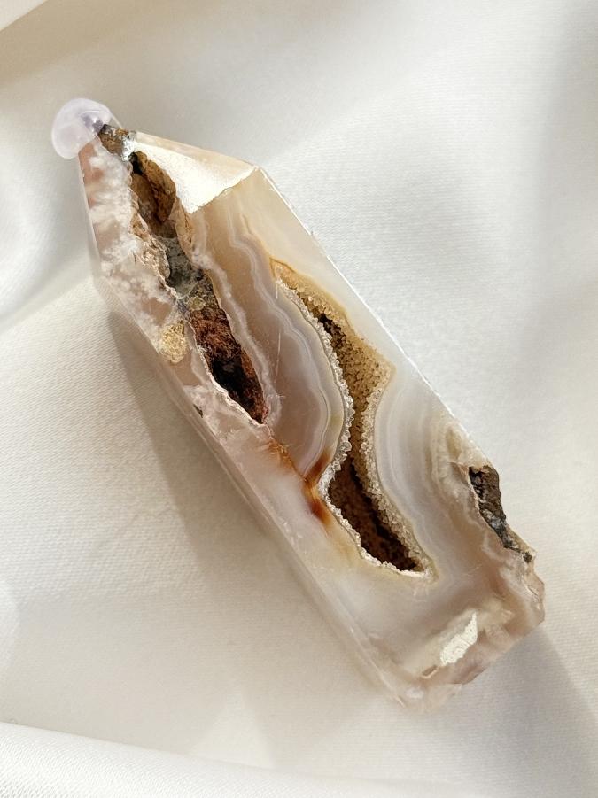 Столбик (обелиск) из халцедона, 6 х 2,2 см ST-0024, фото 1