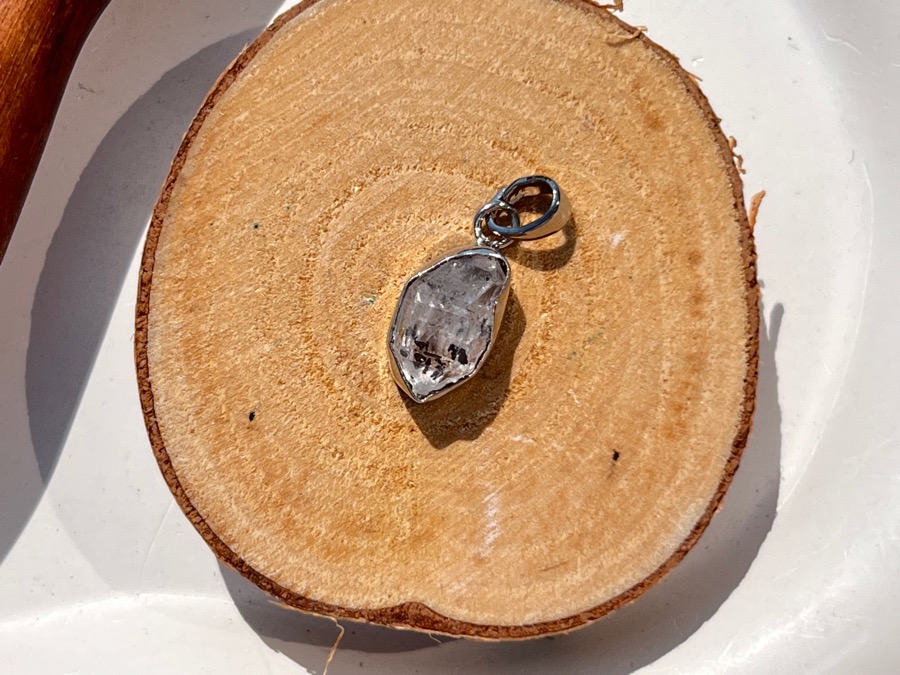 Кулон с алмазом херкимера (херкимерский кварц) KU-0972, фото 1