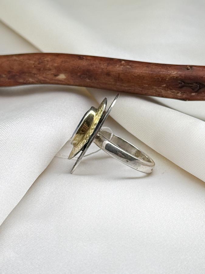 Кольцо из серебра с благородным опалом,16,5 размер  U-3429, фото 3