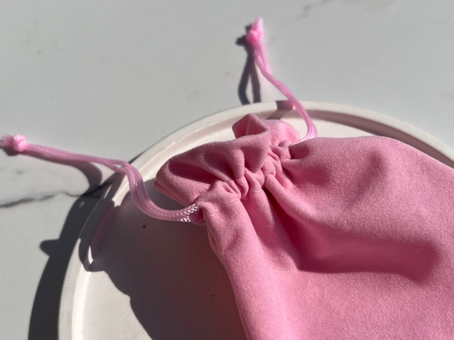 Бархатный мешочек розового цвета , фото 4