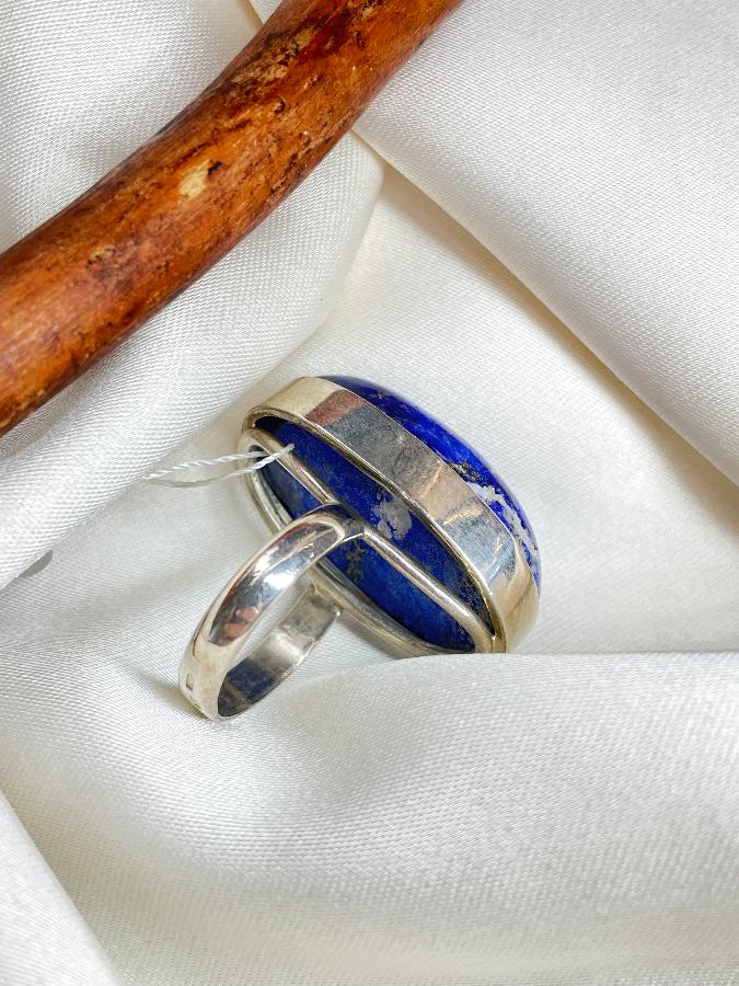 Кольцо из серебра с лазуритом,18 размер  U-323, фото 4