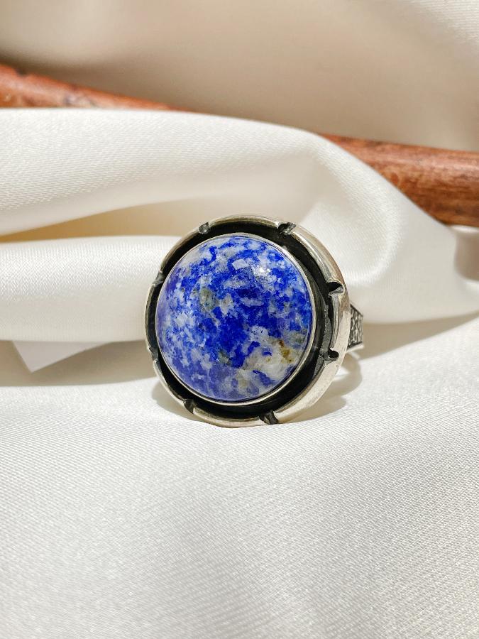 купить Кольцо из серебра с лазуритом,18 размер  , фото 1