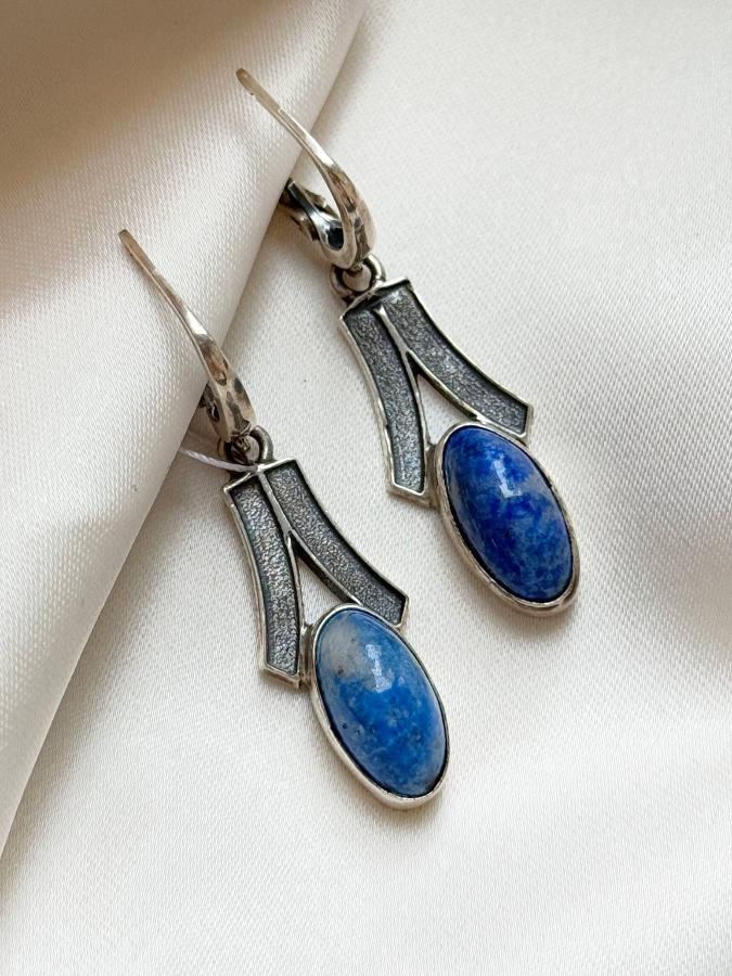 купить Серьги из серебра с лазуритом  , фото 1