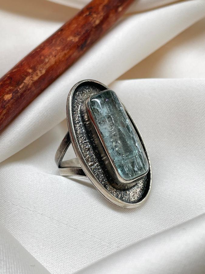 купить Кольцо с аквамарином,17,5 размер  , фото 4