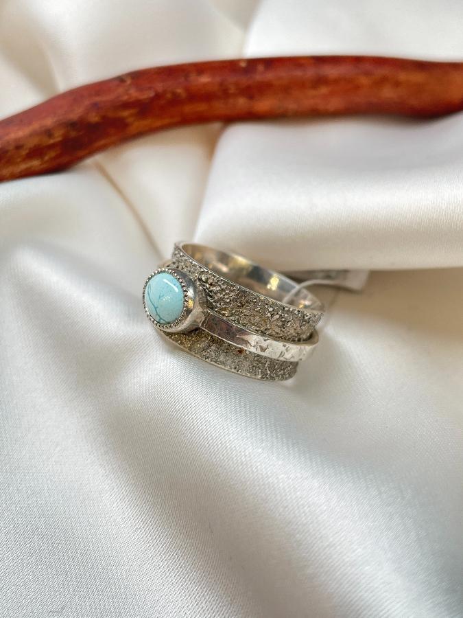 купить Кольцо из серебра с бирюзой,18 размер  , фото 2