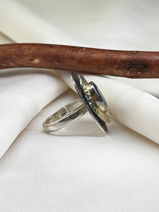 Кольцо из серебра с благородным опалом,16,5 размер  U-3429, фото 4