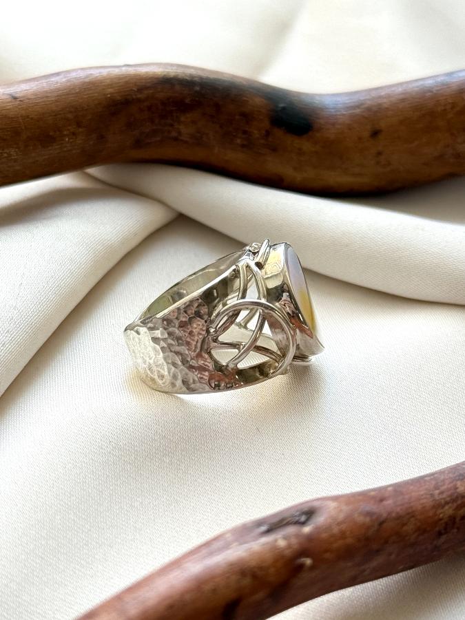 купить Кольцо из серебра с опалом,16,8 размер  , фото 3