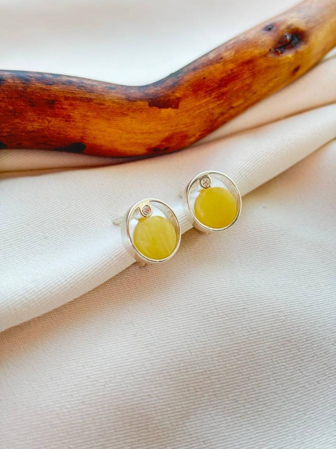 купить Серьги из серебра с янтарем , фото 2