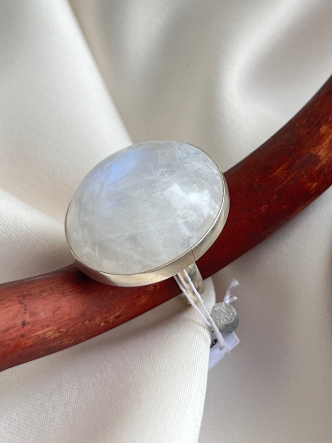 Кольцо из серебра с лунным камнем, 16,5 размер KL-0909, фото 4