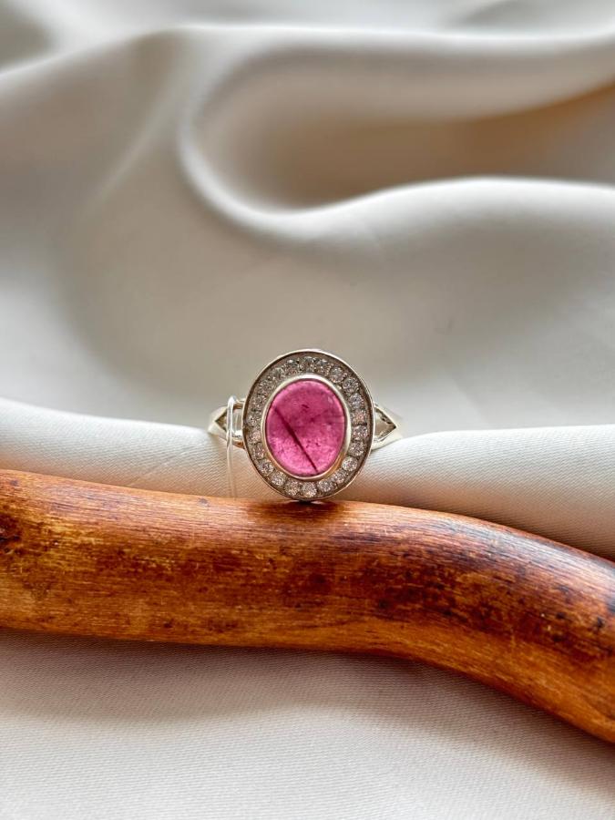 купить Кольцо из серебра с турмалином  , фото 2