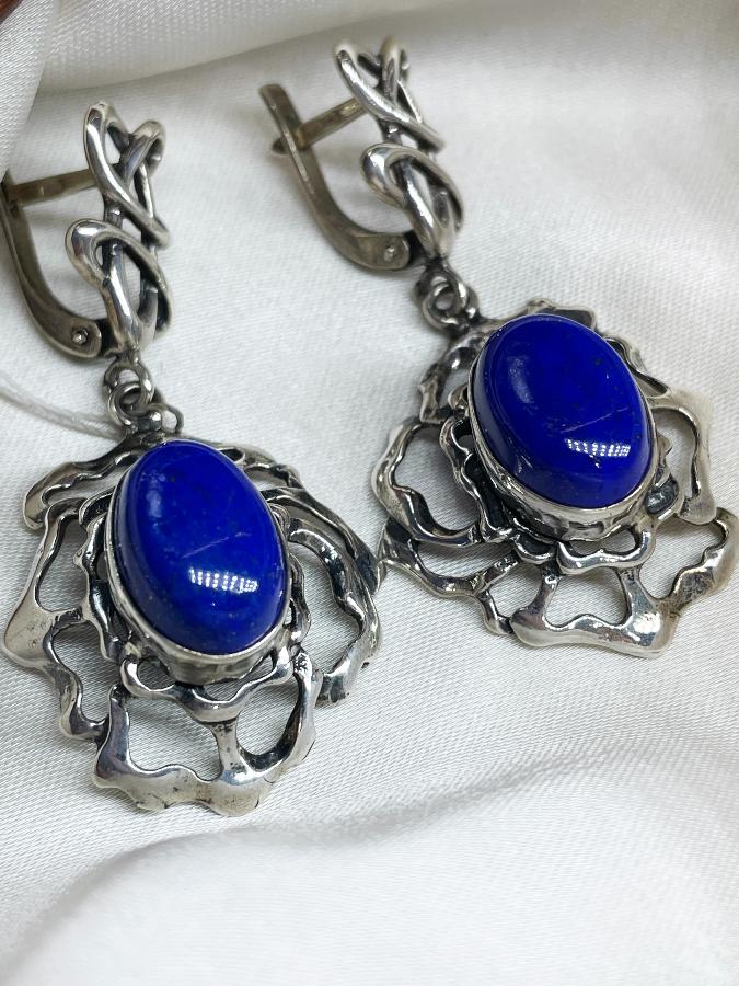 купить Серьги из серебра с лазуритом  , фото 1