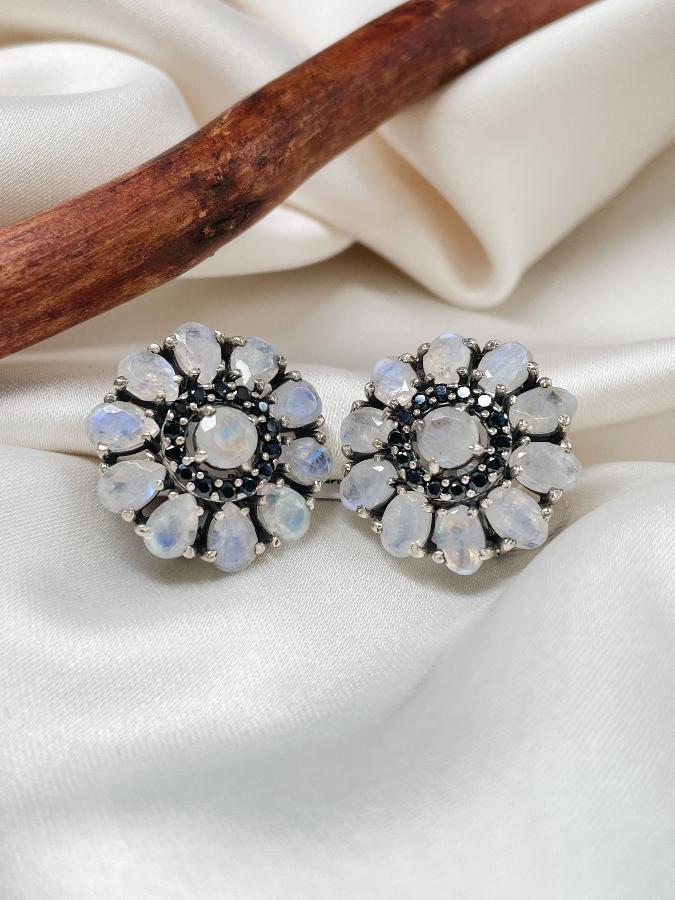купить Серьги из серебра с лунным камнем  , фото 5