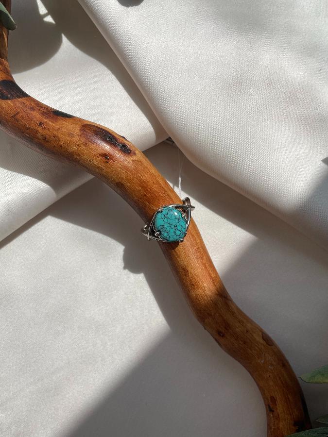 купить Кольцо из серебра с бирюзой, 17,0 размер  , фото 2