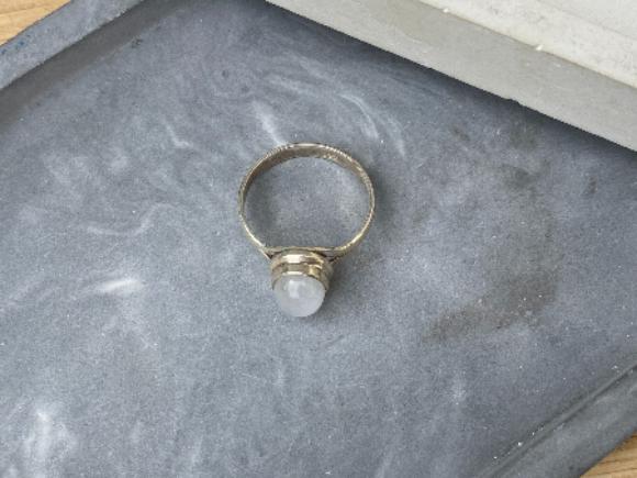 Кольцо с лунным камнем, 18 размер KL-1046, фото 2