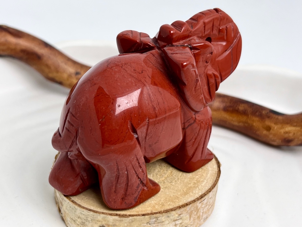 Слон из красной яшмы FG-0425, фото 4