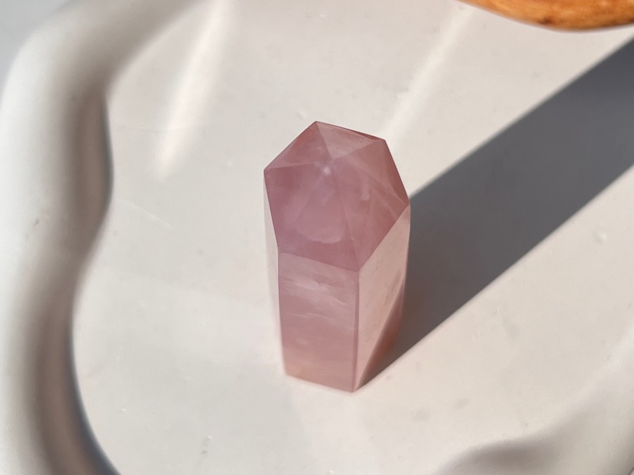 Столбик (обелиск) из розового кварца, 2,9 х 3 х 9,7 см ST-0239, фото 3