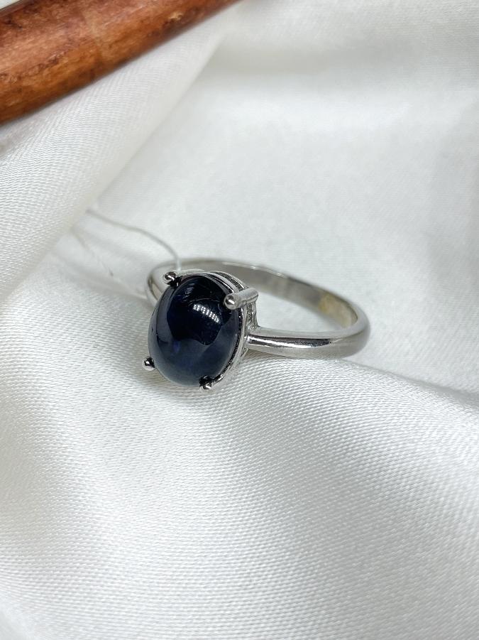 купить Кольцо из серебра с сапфиром, 18,5 размер , фото 1