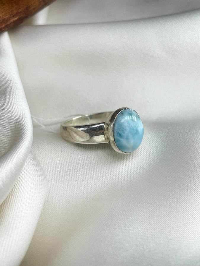 купить Кольцо из серебра с ларимаром,17,5 размер  , фото 3