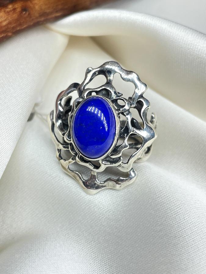 купить Кольцо из серебра с лазуритом,18,5 размер  , фото 1