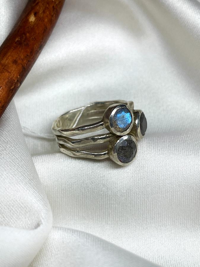 Кольцо из серебра с лабрадором,19,5 размер U-3392, фото 4