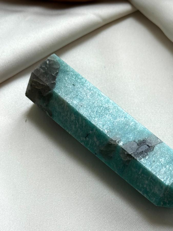 Столбик (обелиск) из амазонитом,9 х 2,2 см ST-0038, фото 5