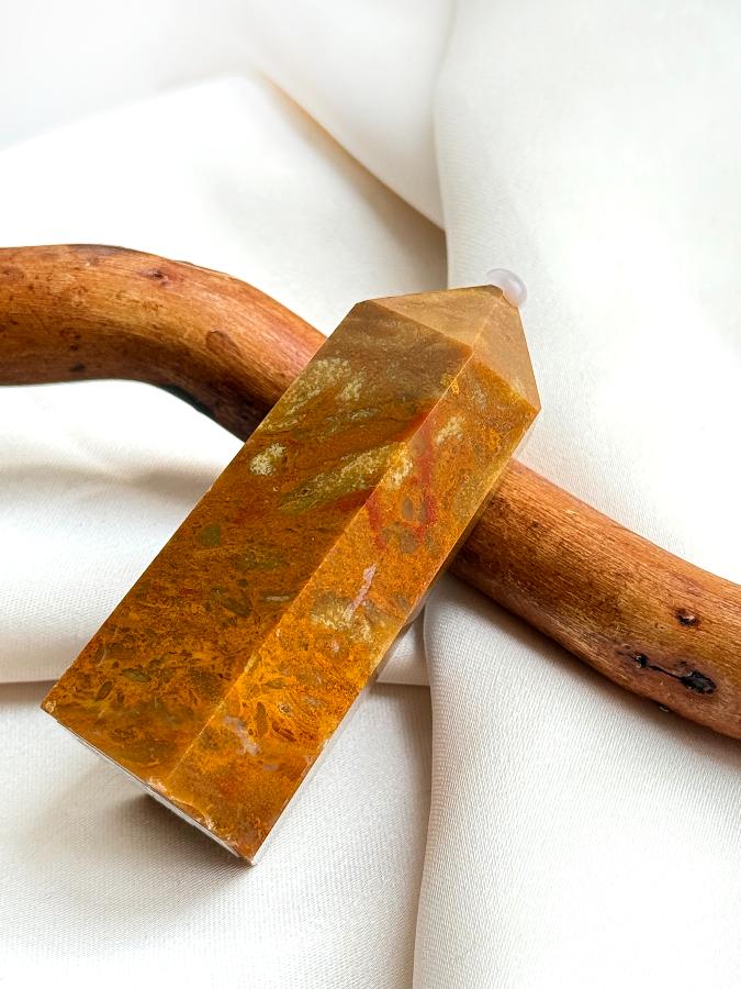 Столбик (обелиск) из яшмы (мукаит),6,5 х 2,5 см ST-0020, фото 3