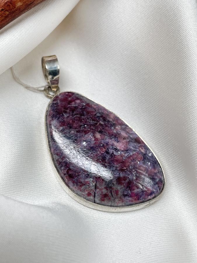 Кулон из серебра с лепидолитом U-393, фото 1