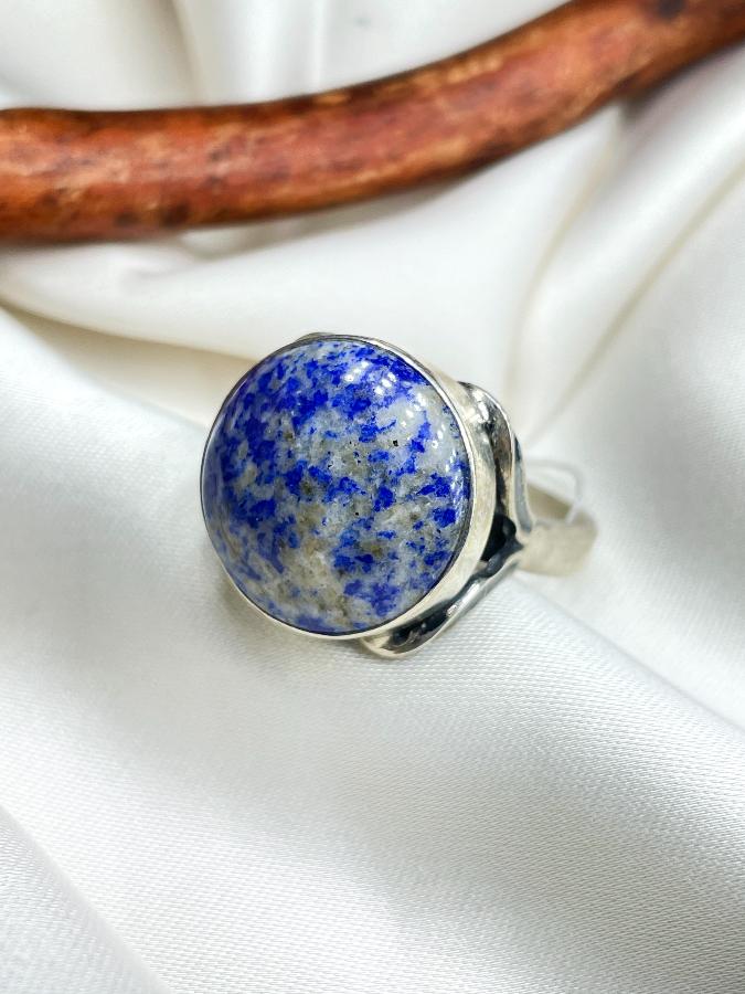купить Кольцо из серебра с лазуритом,19,5 размер  , фото 4
