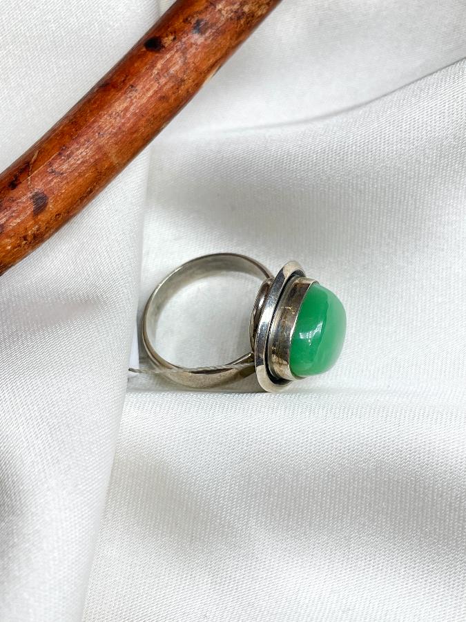 купить Кольцо из серебра с хризопразом,16,5 размер  , фото 4