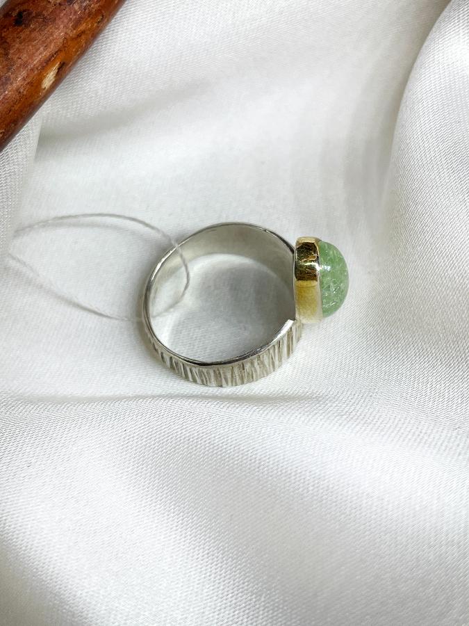 Кольцо из серебра с аквамарином,17 размер U-3177, фото 3