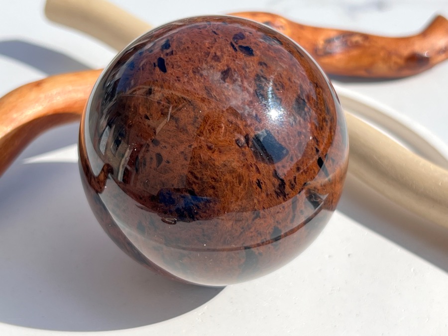 Шар из коричневого обсидиана, d - 6,8 см SH-0299, фото 3